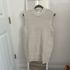 Rib-Knit Light taupe Sweater vest